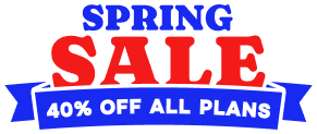 Spring Sale 40% off all plans