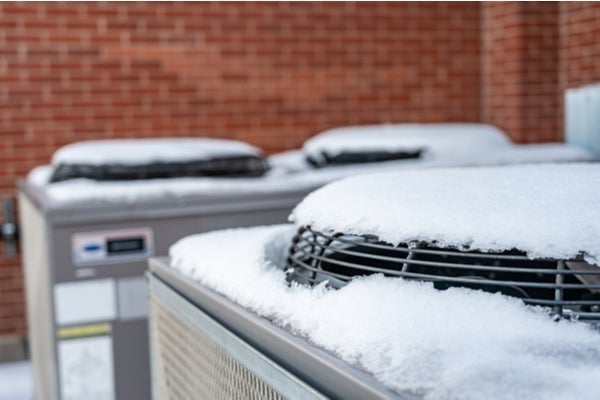 Air conditioner in the snow