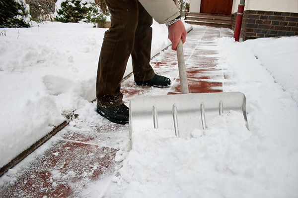 snow shoveling driveway 