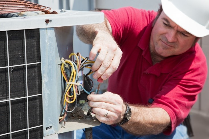 contractor working with electrical wires