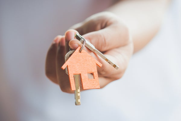 House shaped keychain