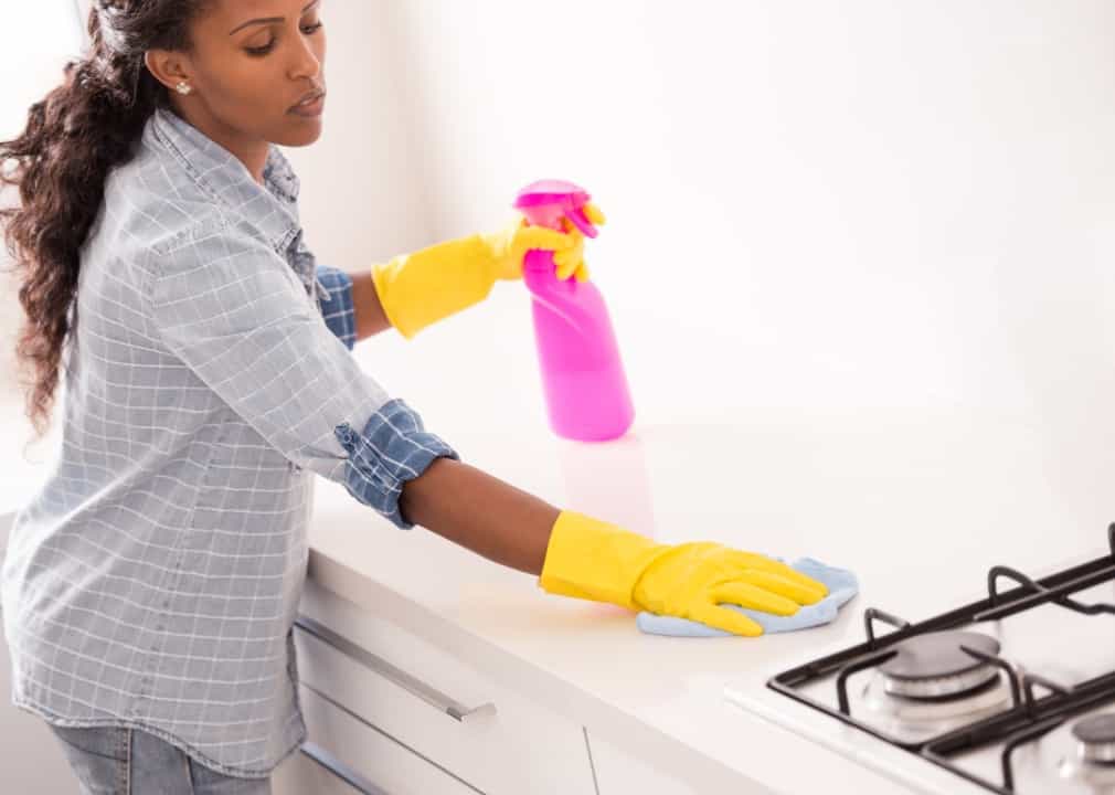 Woman cleaning