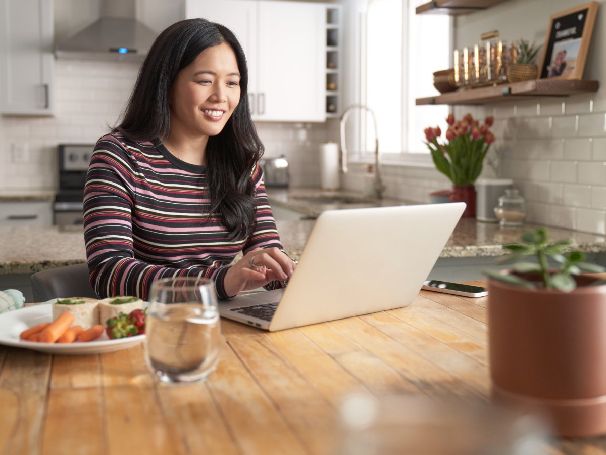 Woman Shopping for home warranty coverage  