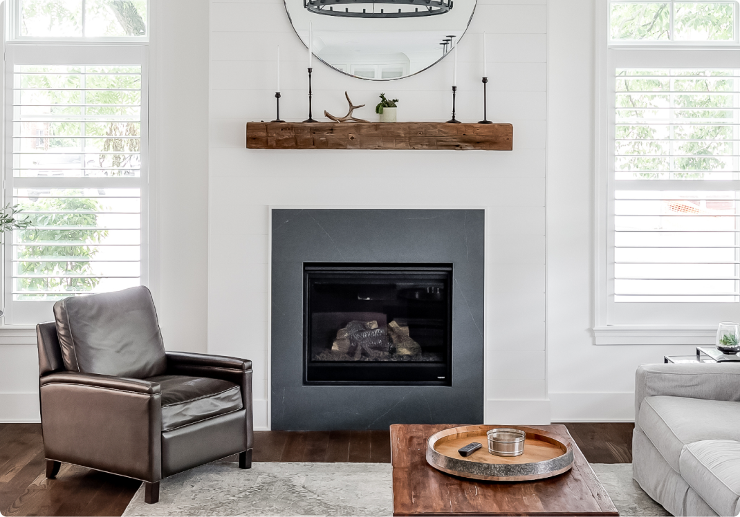 Fireplace updates on budget