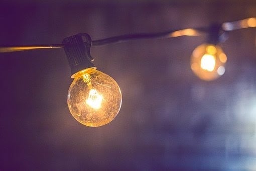 hanging string lights