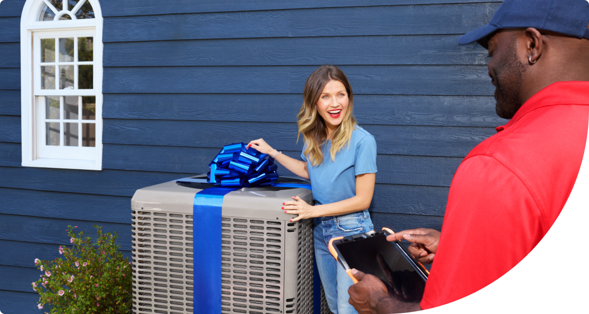 AC unit with bow