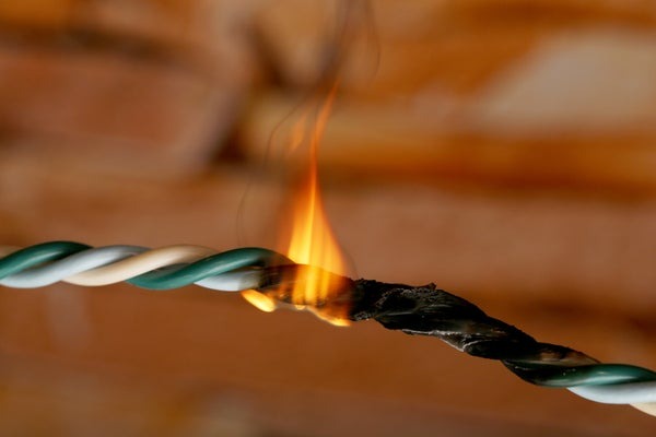 wire on fire