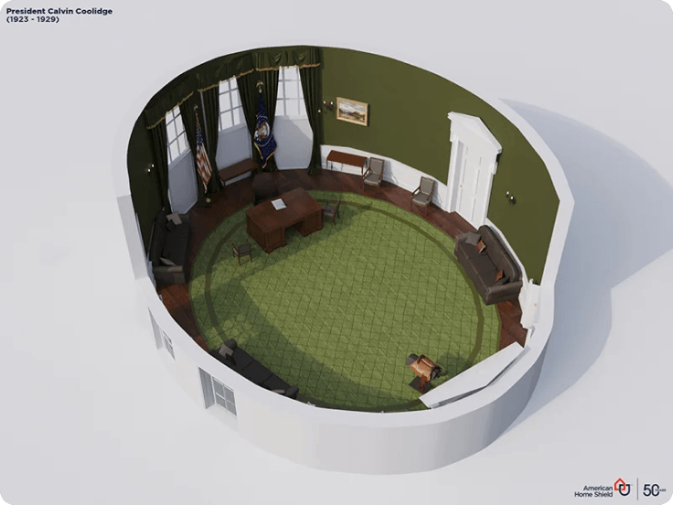 Rendering of Coolidge Oval Office