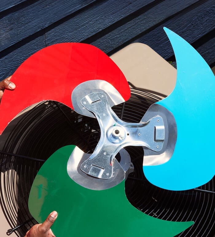 Colorful air conditioner blades